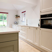 Painted wood kitchen by Woodbrook Designs in Monmouth
